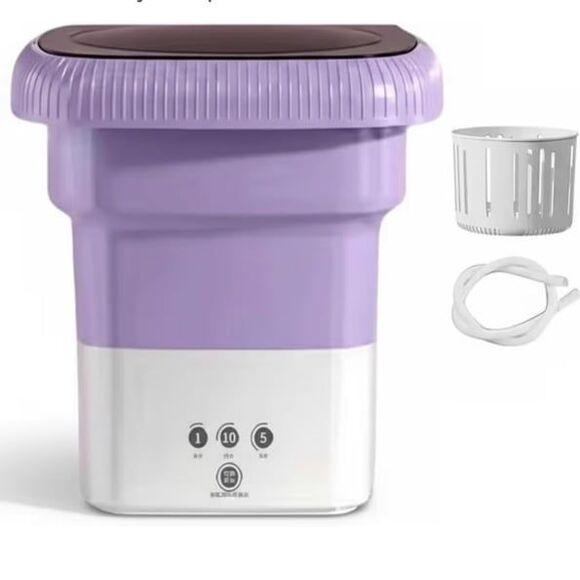 Portable Foldable Mini Washing Machine 6.5L Compact with Spin Dryer NWT 3 Modes - Picture 1 of 12